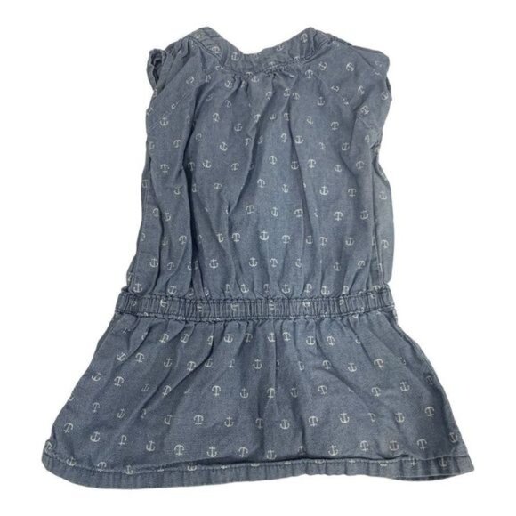 Carters Girls Anchor Print Denim Dress Size 4T - Picture 4 of 4